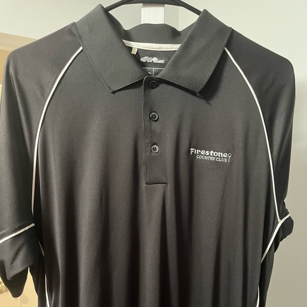 Black golf polo large